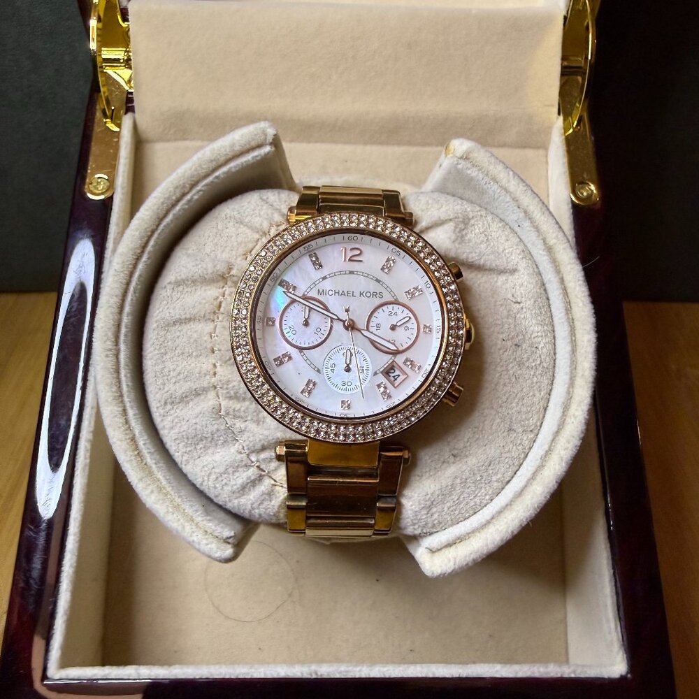 Michael Kors MK Parker Rose Gold-Tone Ladies' Watch MK-5491, 39mm